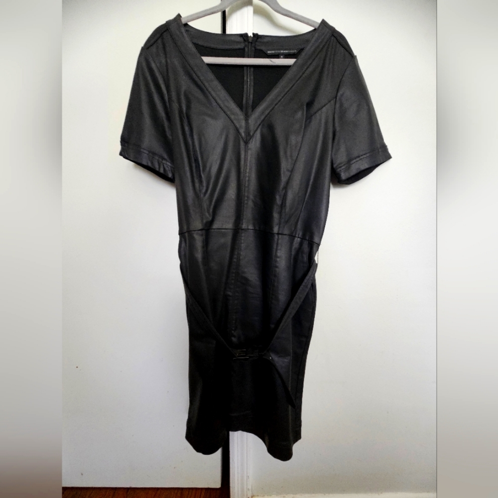 White house black market Coated denim dress